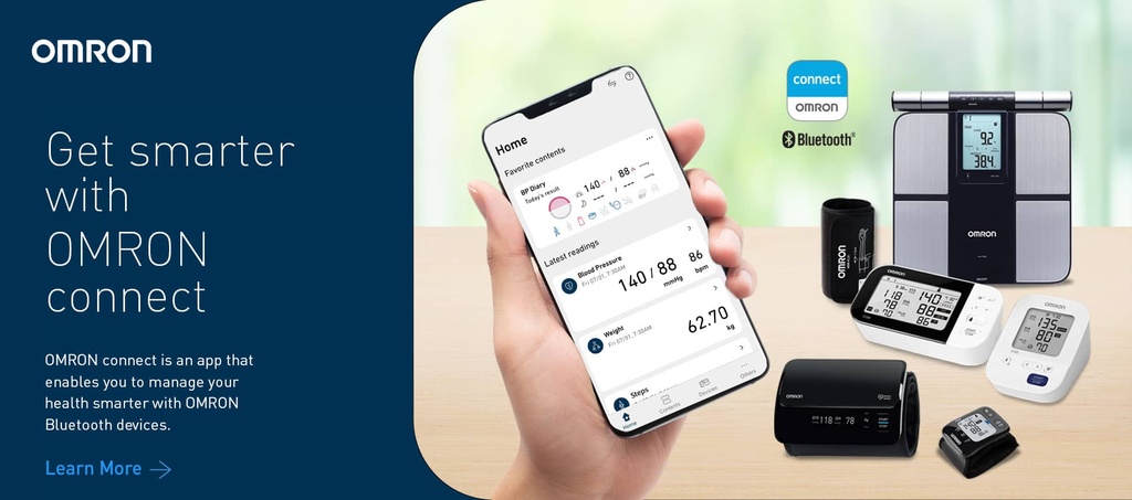 Omron Hem7600T Tubeless Blood Pressure Monitor Bluetooth Blood Pressure Machine |  / Honestime Tubeless 360° Accurate Digital BP Machine With Intellisense Technology Intelli Wrap Cuff Black
