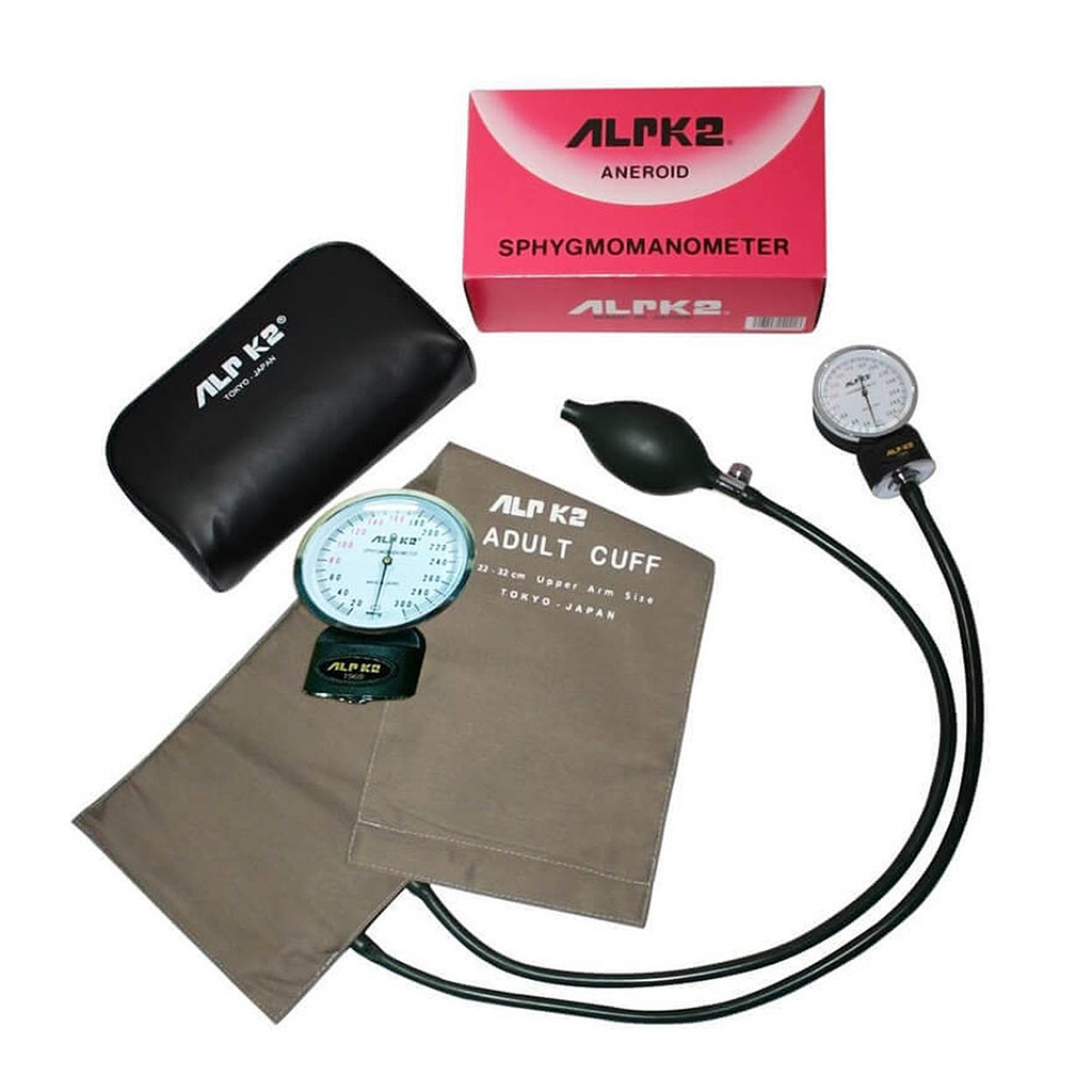 Japanese ALPK2 Aneroid Sphygmomanometer With Stethoscope  | 5 Year full Replacement Warranty for meter by Honestime