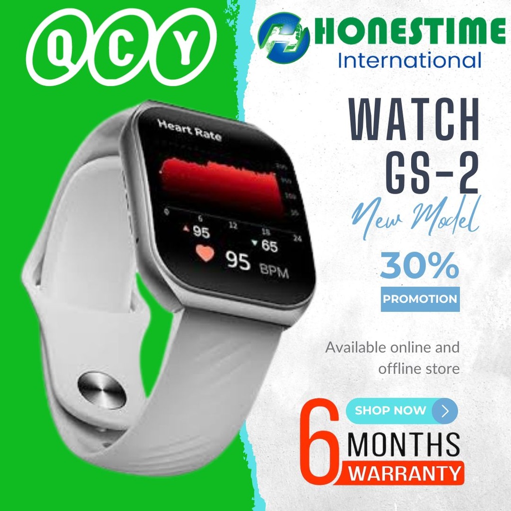 QCY Smart Watch GS2 AMOLED Calling Smartwatch by Honestime International