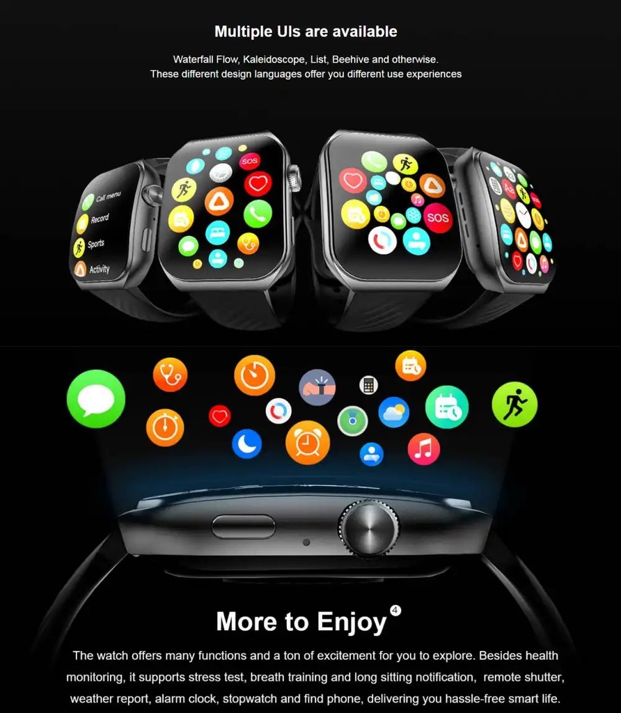 QCY Smart Watch GS2 AMOLED Calling Smartwatch by Honestime International