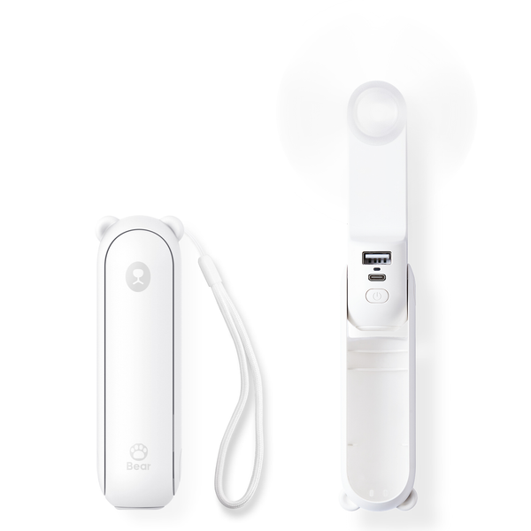 JISULIFE F8 usb  3-in-1 Mini Foldable Fan with Flashlight & Power Bank 2000mAh