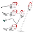 Toyella International Version Deerma DEM-ZQ610 Multi function Steam Cleaner with 5 Brush Heads 1600W Lightweight Steam Glass Scraper White CH