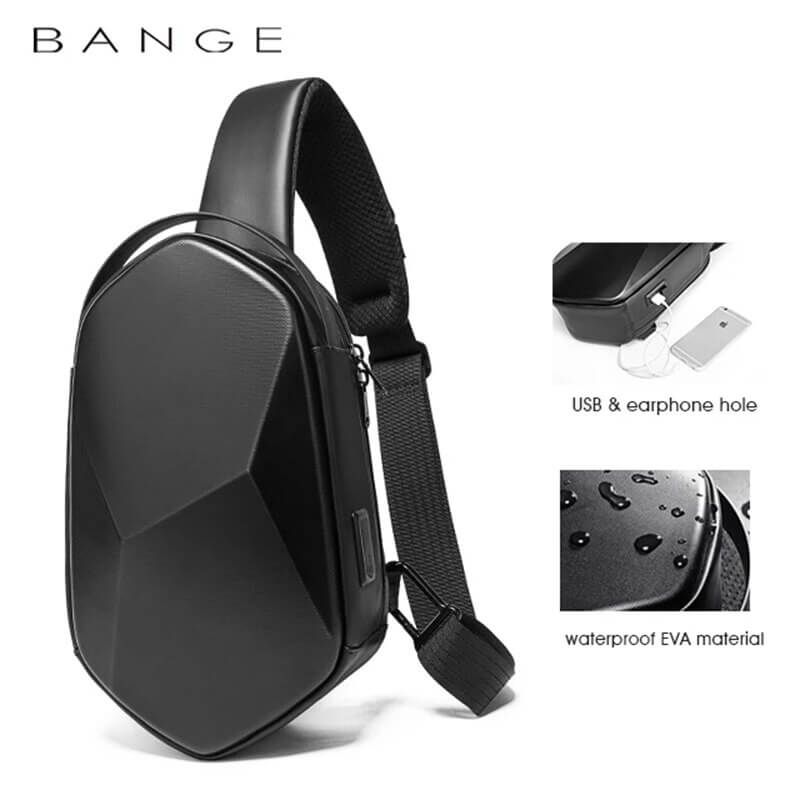 BANGE 7213 Anti-theft Multifunction Crossbody Bag Shoulder Messenger Bags Male Waterproof Short Trip Chest Bag Pack for Men