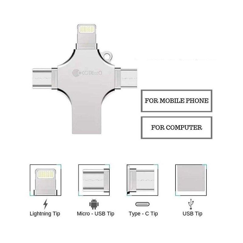 Coteetci 4 Interface High-Speed Flash Drive 128GB
