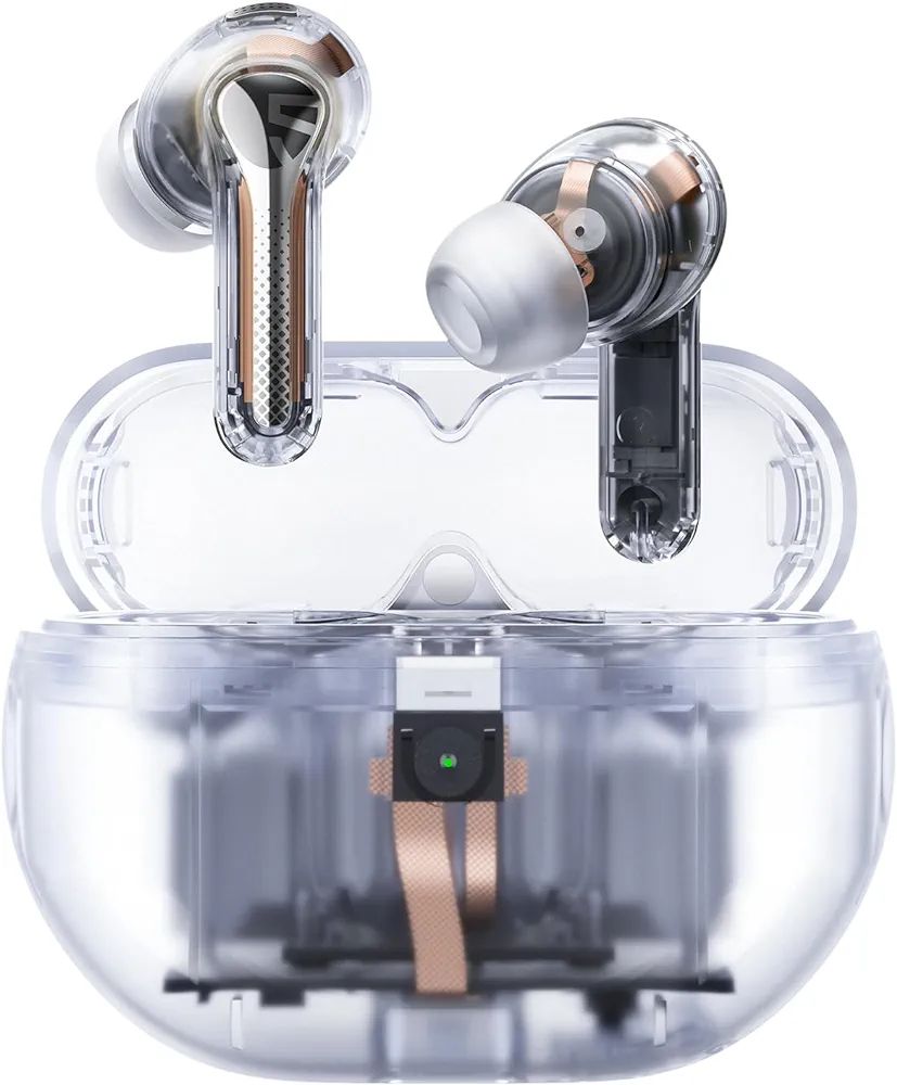 SoundPEATS Capsule3 Pro | Wireless Earbuds with Hi-Res and LDAC, 43dB Hybrid Active Noise Cancelling Bluetooth 5.3 Earphones with 6 Mics, Total 52 Hrs, IPX4 Rated, Transparency Mode