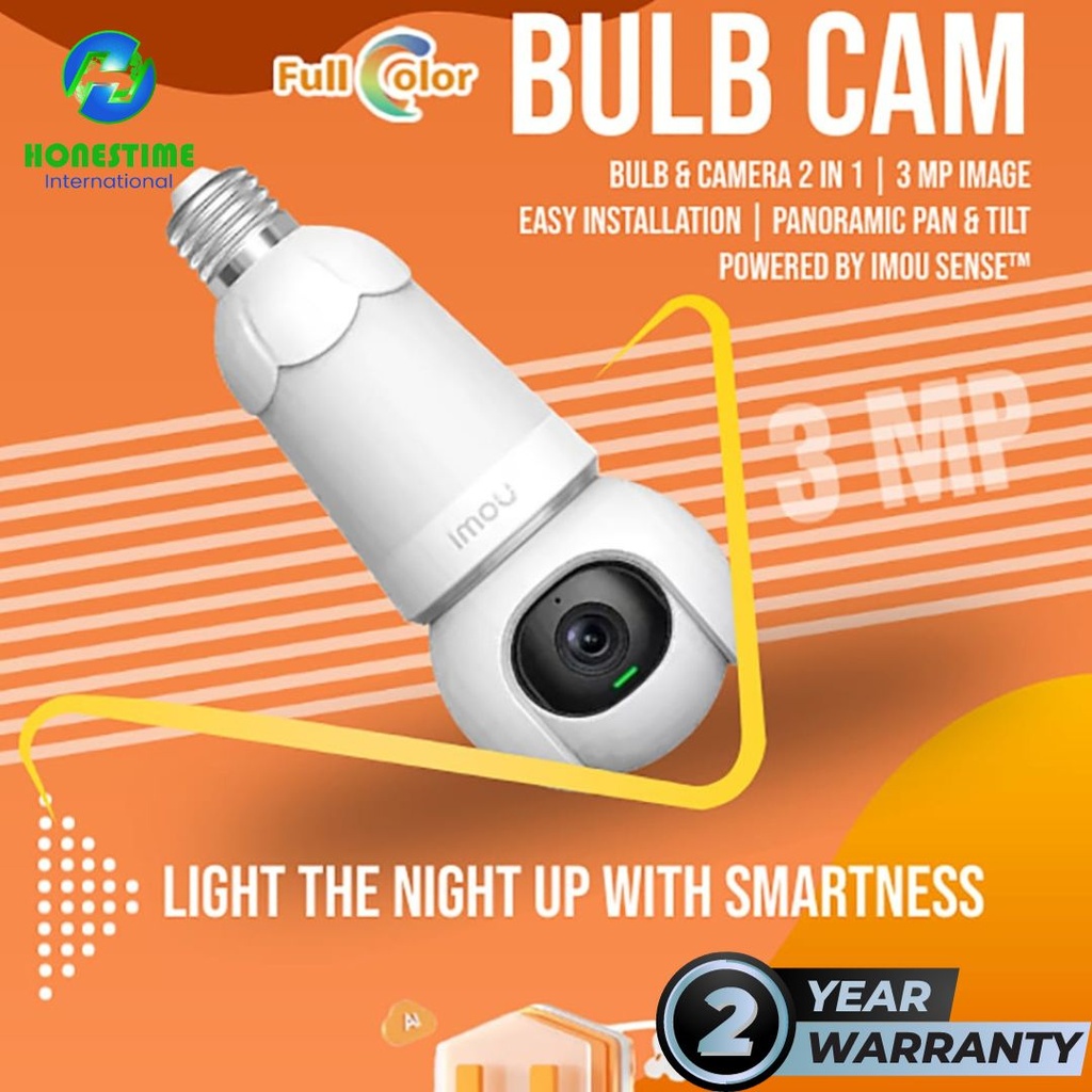 Dahua Imou Bulb Cam 3mp Super Wide Angle IPC-S6DP-3MOWEB (2.8mm) Wi-Fi Dome IP Camera