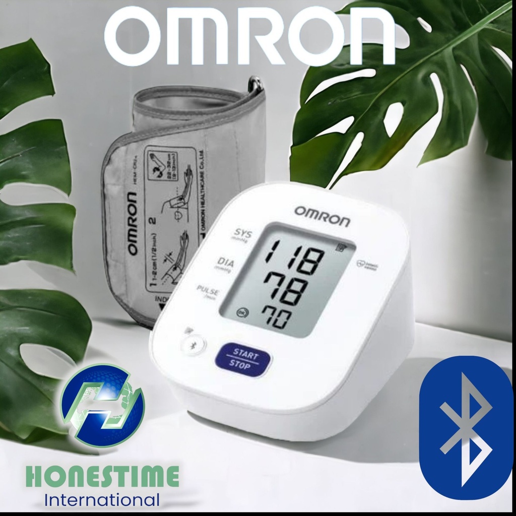 Omron Bluetooth Digital HEM 7140T1 Blood Pressure Monitor with Cuff Wrapping Guide, Hypertension Indicator & Intellisense Technology For Most Accurate Measurement