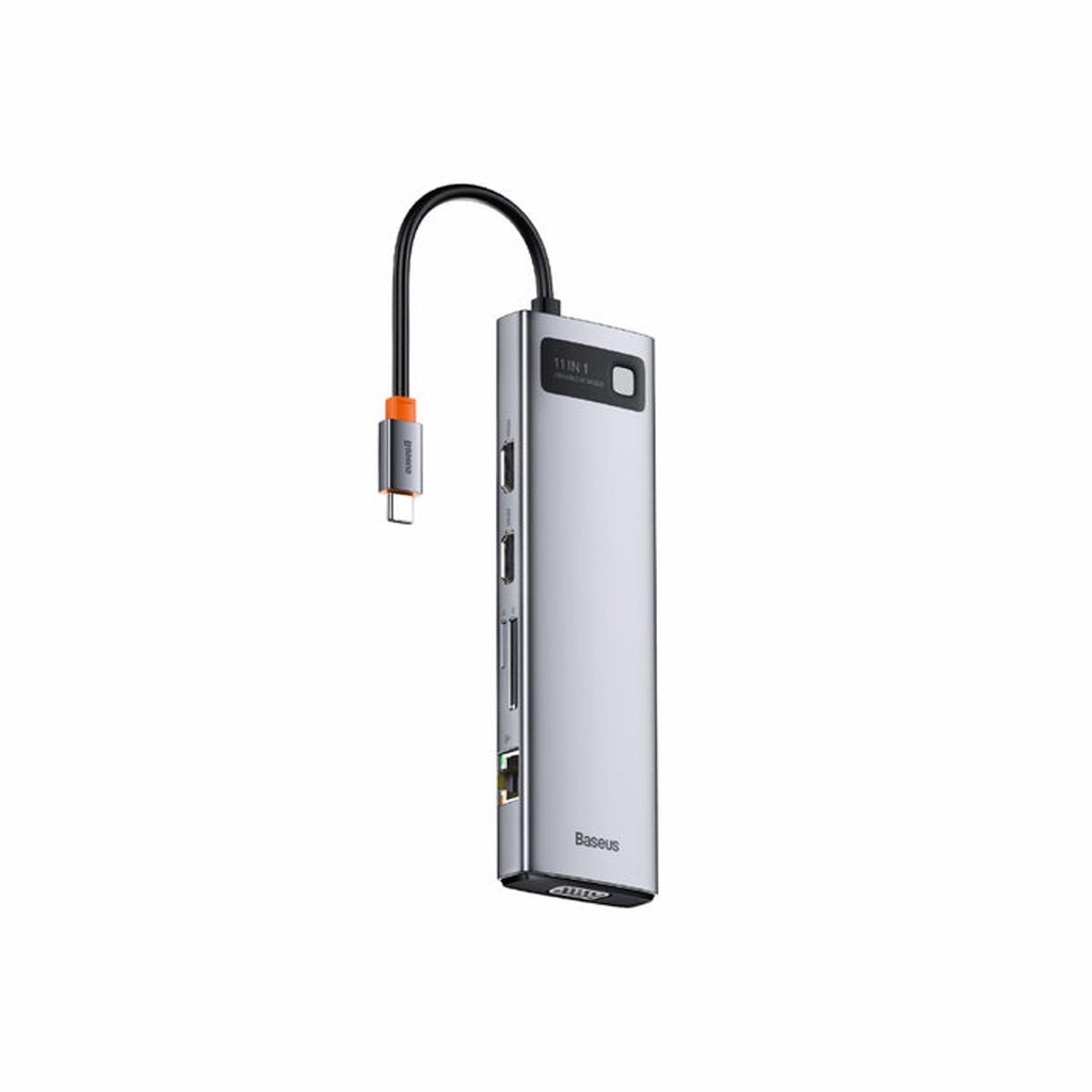 Baseus joystar 11 ইন 1 USB-C hub স্মুথ 4k ট্রিপল ডিসপ্লে - computer table