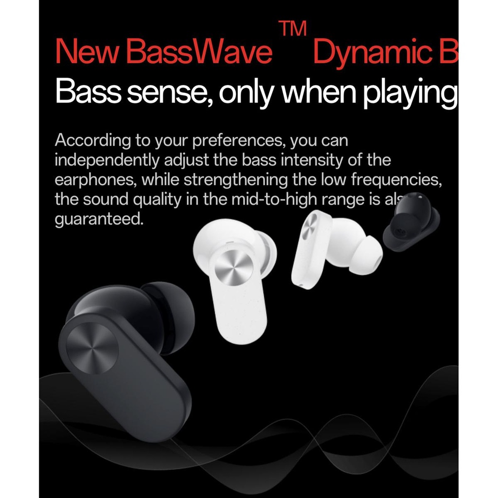 OnePlus Buds Ace ANC Gaming TWS earphone Wireless Earbuds 12.4mm dynamic driver, Bass Wave Dynamic Bass Bluetooth 5.3, AAC codec Dolby Atmos With 6 Months Warranty by Honestime