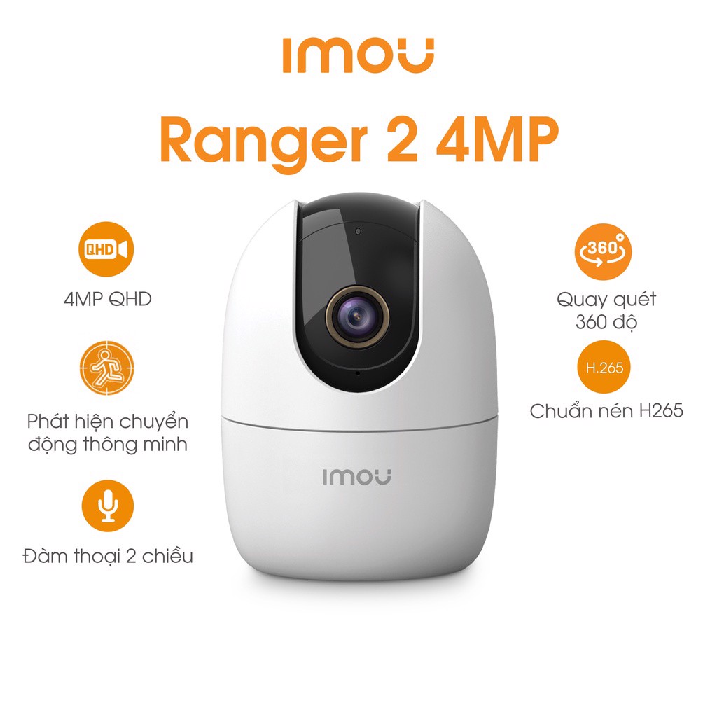 Ranger 2 4MP  360° Coverage with AI Human Detection and Privacy Mode  Human Detection | 4MP | 360° Coverage | Built-in Siren | Smart Tracking | Privacy Mode | Abnormal Sound Alarm | Night Vision | Two-way Talk/  With Replacement Warranty by Honestime