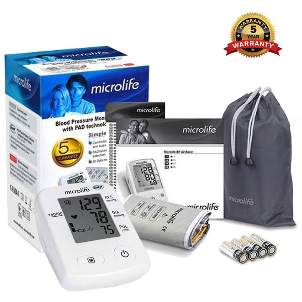 Swiss Brand Microlife BP A2 Classic Upper arm Blood Pressure Machine with 5 Years Brand warranty By Honestime