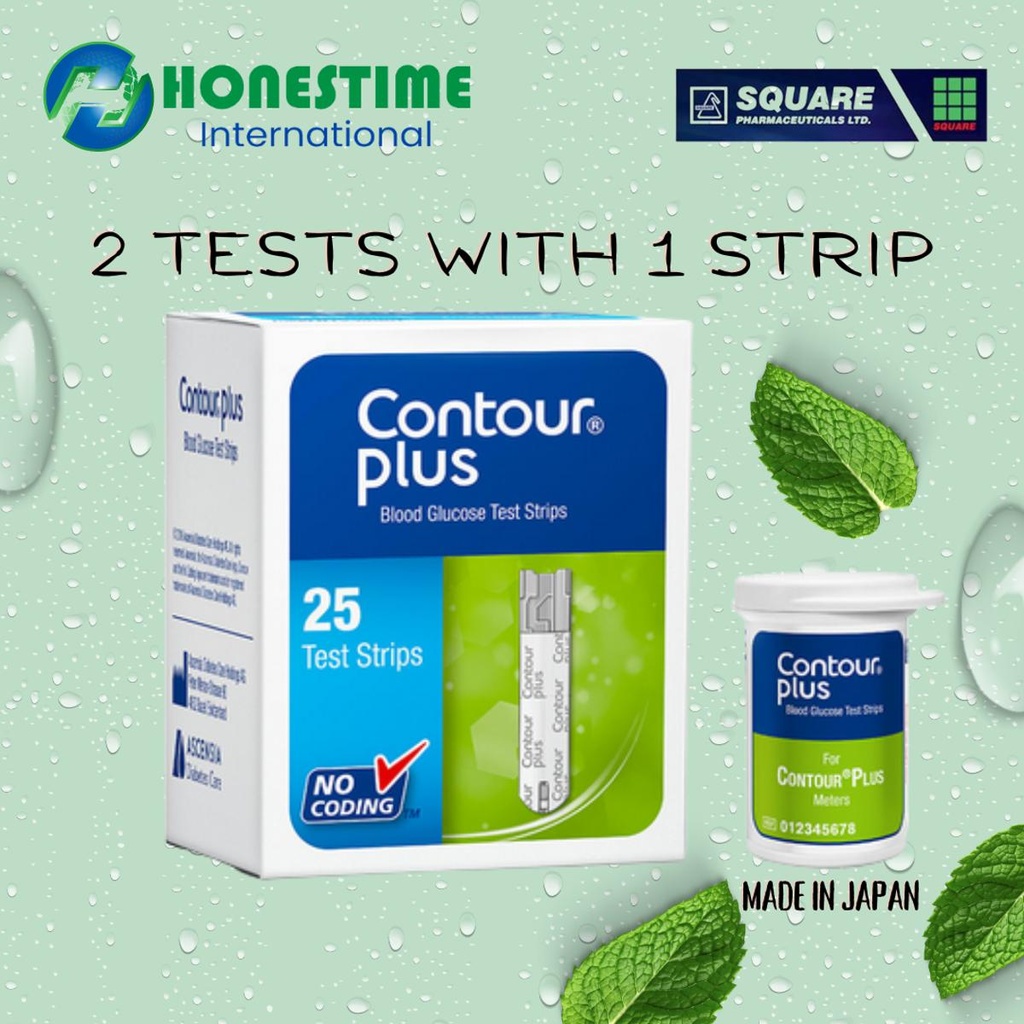 Contour Plus Blood Glucose Test Strips - 25pcs