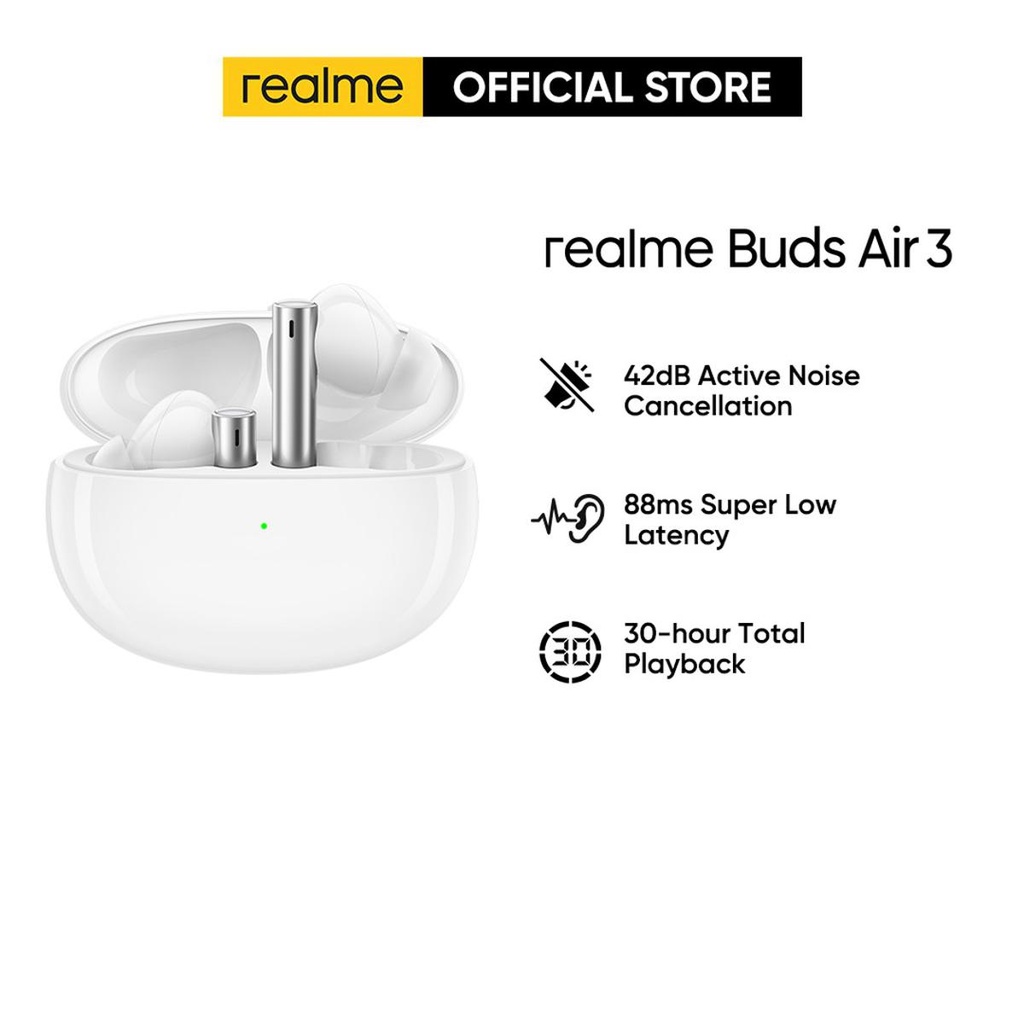 Realme Buds Air 3 Noise Cancelling IPX5 ANC True Wireless Earbuds | 6 Month warranty by Honestime