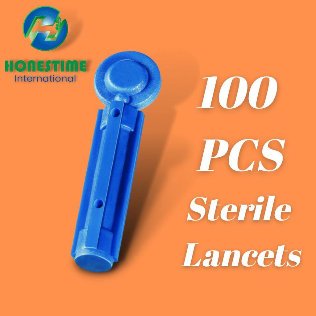 Glucometer and Hizama Pen's Bacterial-Free Single-Use Pain-Free Lancing Set SUI-100.