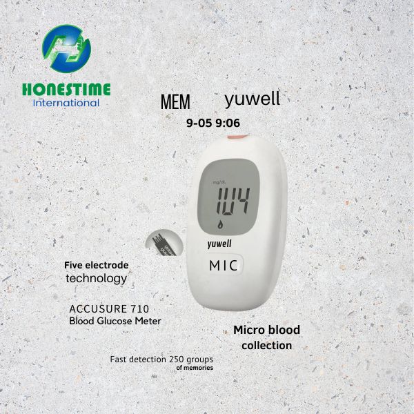 Accusure 710 Yuwell Sugar Meter Glucometer Strips 100 pcs