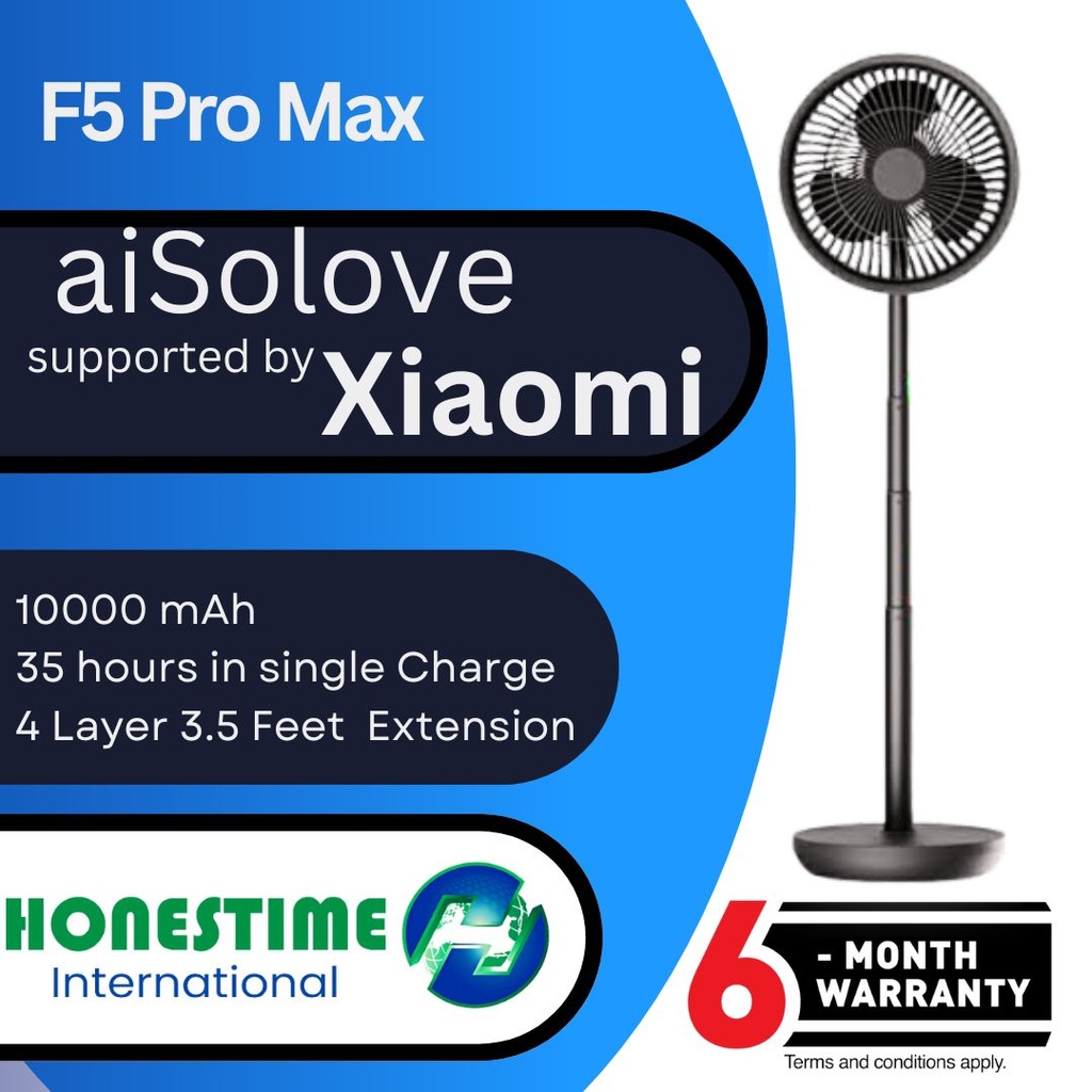 Xiaomi Solove F5 Pro Max Rechargeable Desktop Stand Fan – 10000 mAh