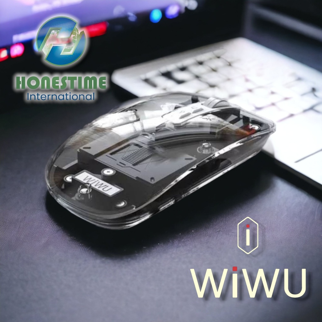 WiWU rechargeable Transparent Mouse Crystal Magnetic Wireless Mouse