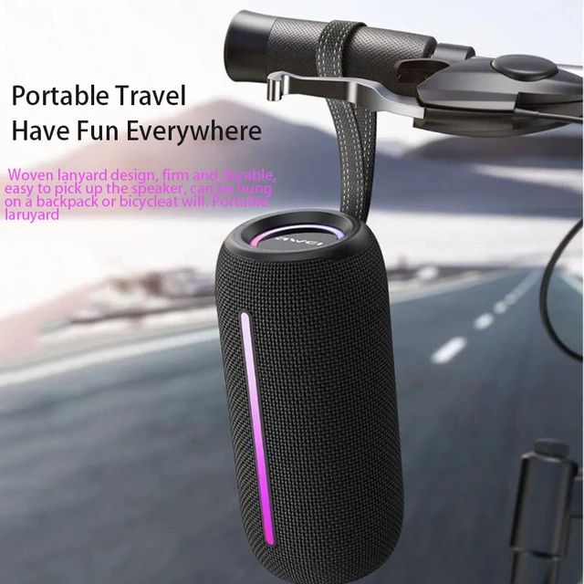 Awei Y788 Portable Outdoor Bluetooth Speakers With RGB Light Hifi Stereo Sound IPX5 Waterproof TWS Speakers Sound Box Support TF
