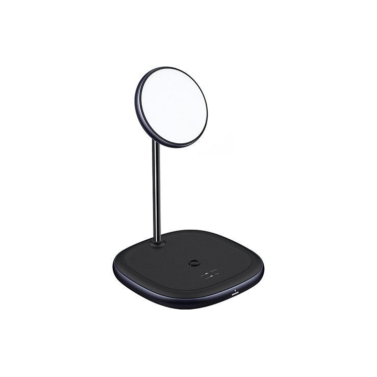 Baseus Swan 2-in-1 Wireless Magnetic Charging Bracket 20W Quick Charger 12V 2A With USB For type-C 3A 1m Black
