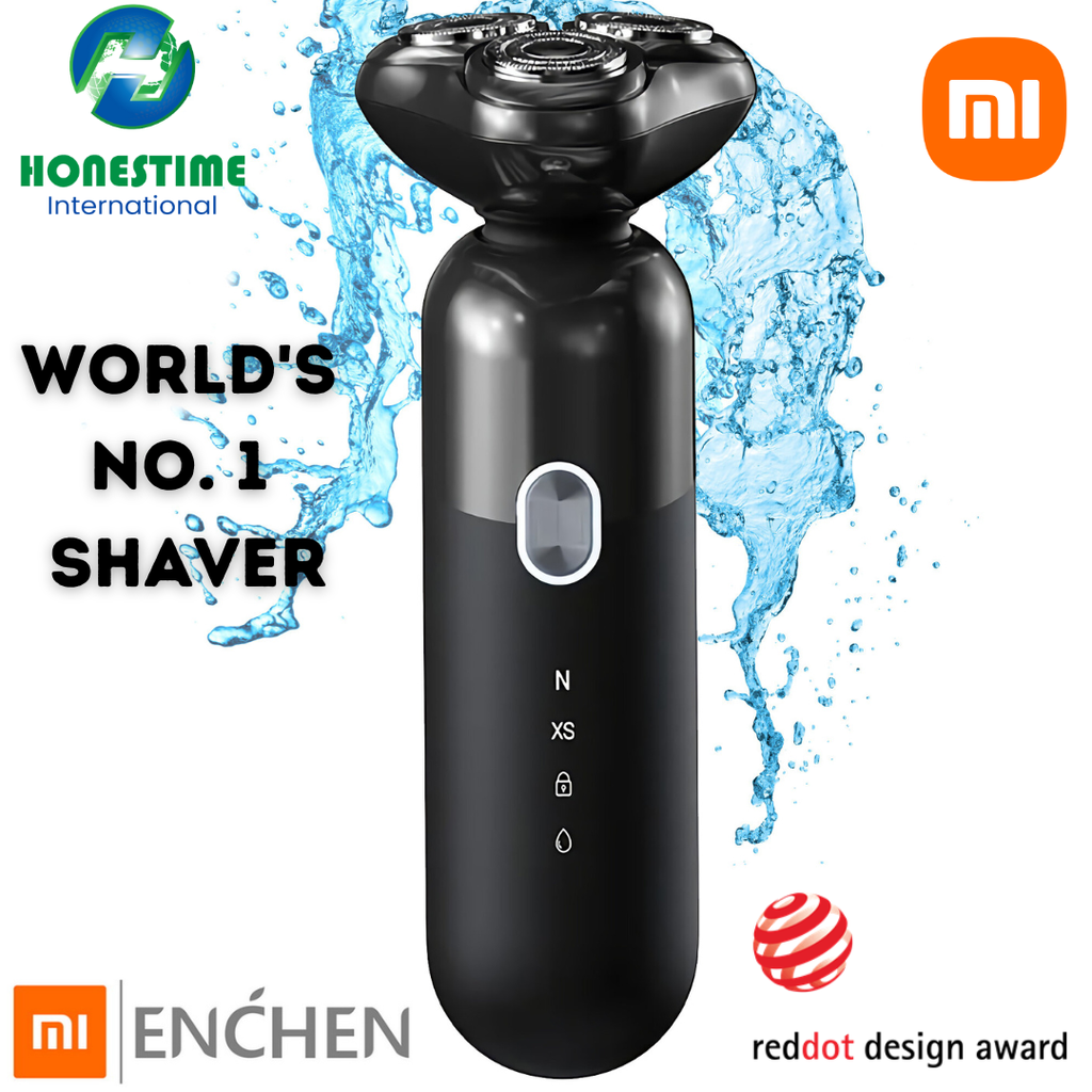 Enchen Mocha S Electric Shaver Men's Razor IPX7 Waterproof Wet & Dry Dual Use 3 Blade Pportable Face Beard Shaving Rechargeable