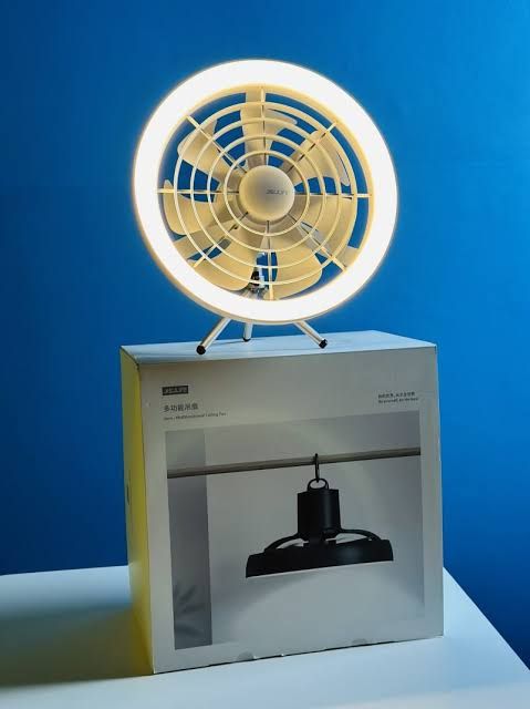 Innovative Appliance - Jisulife Fa17 outdoor LED ceiling fan with long triped stand - Break Trend - Effortless Usage