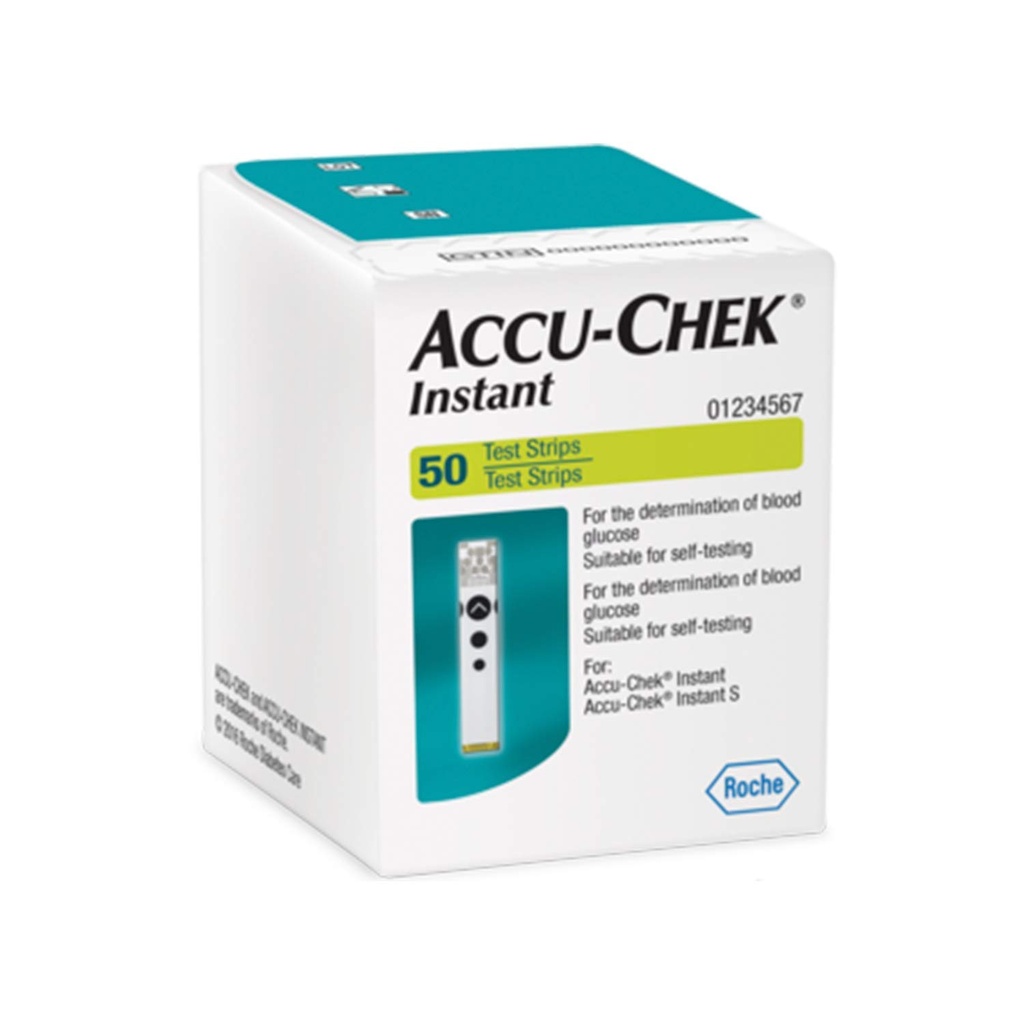 Accu Chek Instant and Instant S, Blood Glucose Test Strips (50 Strips) Authentic SMS Verification 12 to 24 Months Validity by Honestime