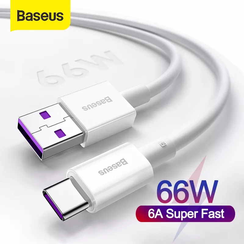 Baseus 66W USB C Cable Is Suitable for Huawei 40 Pro Samsung S10 USB To Type-C Cable Fast Charging 3.0 Fast Charging Is Suitable for Xiaomi USB-C Charger Cable