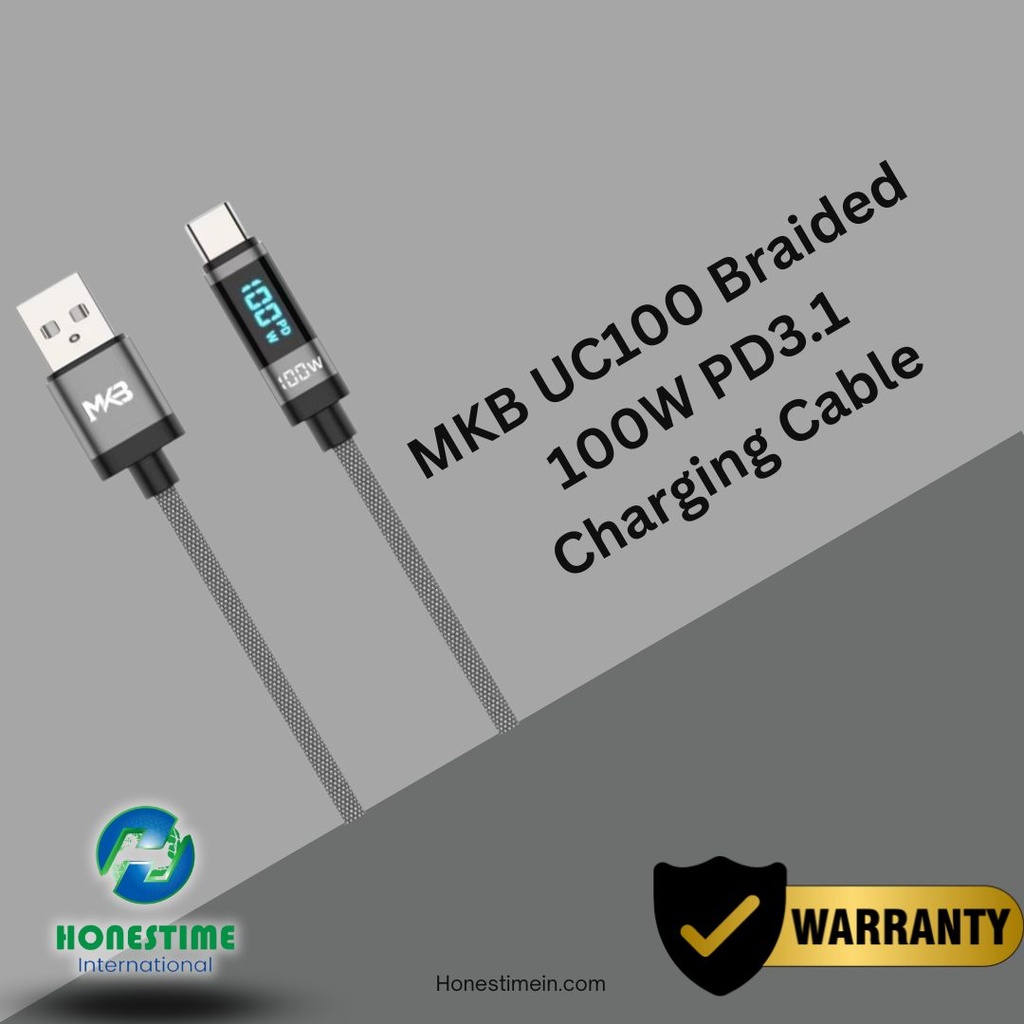 MKB UC100 Braided 100W PD3.1 Data And Charging Cable