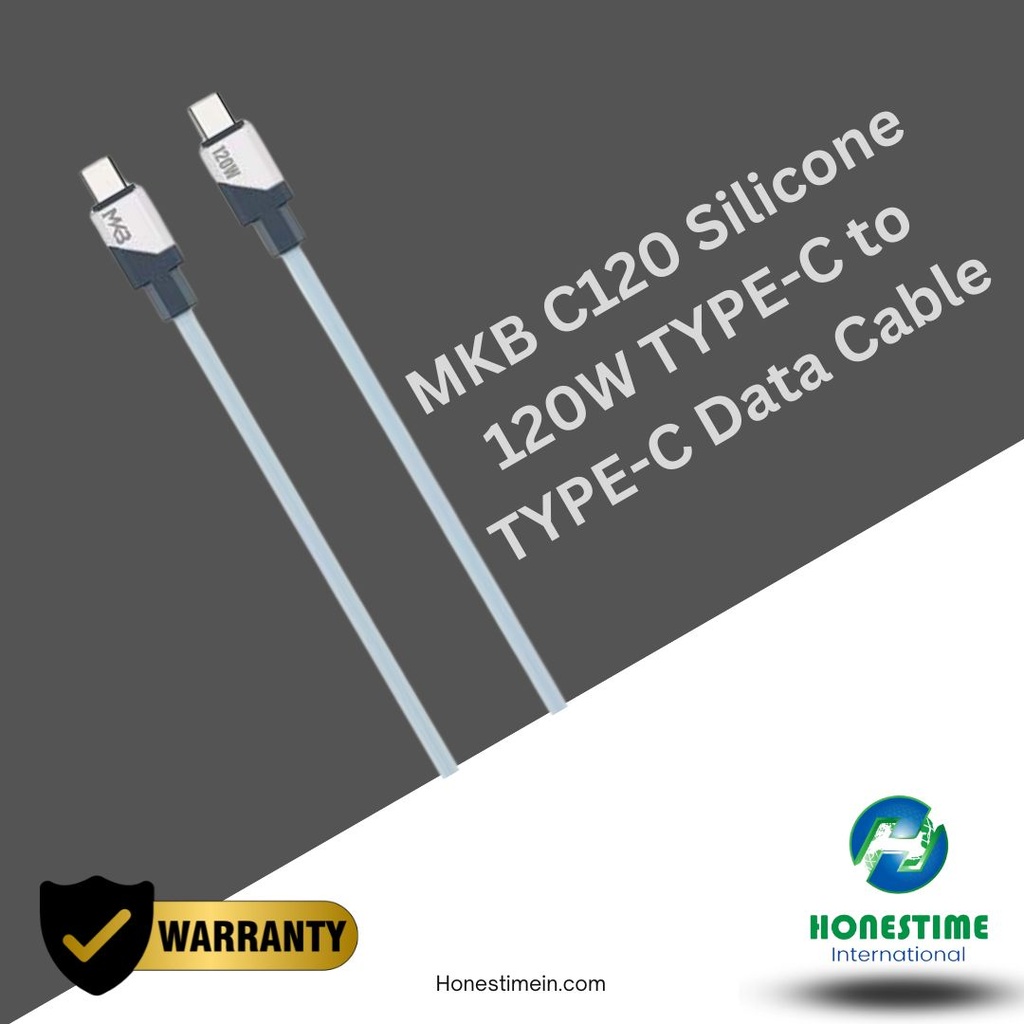 MKB C120 Silicone 120W TYPE-C to TYPE-C Data Cable