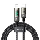 mcdodo USB C to Lighting Cable Transparent Data Cable PD Charger Digital Display Auto Power Off Dual Core Protection 36W