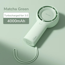 JISULIFE FA43 Personal Handheld Portable Turbo Fan  4000mAh USB Rechargeable Personal Battery Operated Mini Small Pocket Fan with 5 Speeds for Travel/Outdoor/Home/Office