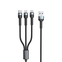 REMAX JANY SERIES 3IN1 RC-124TH 1.2M 3.1A BRAIDED DATA CABLE