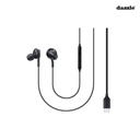 SAMSUNG AKG Earbuds Original USB Type C in-Ear Earbud Headphones with Remote & Mic for Galaxy A53 5G, S22, S21 FE, S20 Ultra, Note 10, Note 10+, S10 Plus - BraidedSAMSUNG EO-IC100BBEGUS Corded Type-C Earphones, Black, 0.98 x 0.71 x 48.82