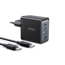 GaN Ultra TCG02 67W 2C2A Fast Charger+100W C to C Cable 1.2m
