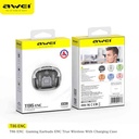 Awei T86 ENC Noise Canceling Earphones Wireless Bluetooth Earbuds HiFi Stereo Headphones with Digital Display Charging Case