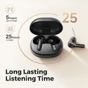 SoundPEATS Life Wireless Earbuds, Active Noise Cancelling Bluetooth 5.2 Headphones, Wireless Earphones with Dual Mic AI ENC for Clear Calls, Transparency Mode, 25Hrs Playtime, Immersive Sound