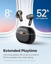 SoundPEATS Capsule3 Pro 43dB Hybrid Active Noise Cancelling Earbuds, Hi-Res Bluetooth 5.3 Earphones with LDAC, 6 Mics for Calls, 52 Hrs, IPX4 Rated, Powerful Sound, App Customize EQ