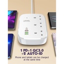LDNIO SCW3451 WiFi Smart Power Strip 3 Socket 4 USB 2500W - White