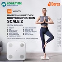 Xiaomi Mi Official Bluetooth Body Composition Scale 2 Smart BMI Scale With App Control  1 Year Brand Warranty by Xiaomi/Honestime