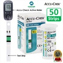 Accu Chek ACTIVE, Blood Glucose Test Strips (50 Strips) Authentic SMS Verification 12 to 24 Months Validity by Honestime