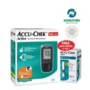 Global's Best Accu Chek ACTIVE Blood Suger Glucose Meter with 10 Pcs Strips | Authentic SMS Verification 10 Years Brand Replacement Warranty by Roche/Honestime