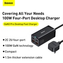 Baseus GaN Charger GaN3 Pro Desktop Fast Charger 2U 2C 100W CN Black