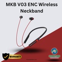 MKB V03 Magnetic Waterproof ENC Wireless Neckband