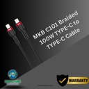MKB C101 Braided 100W TYPE-C to TYPE-C Cable