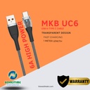 MKB UC6 USB - TPYEC / 6A hight power / Transparent board display light/hight density braided Data cable
