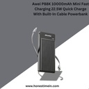 AWEI P88K 10000mAh 22.5W Fast Charging Built-In iPhone & Type-C Cabled Power Bank